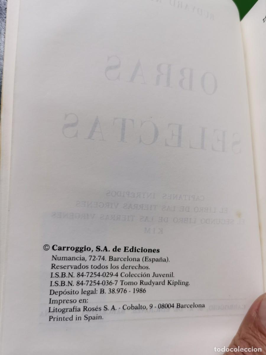 Libros: RUDYARD KIPLING - OBRAS SELECTAS - EDITORIAL CARROGGIO - Foto 4