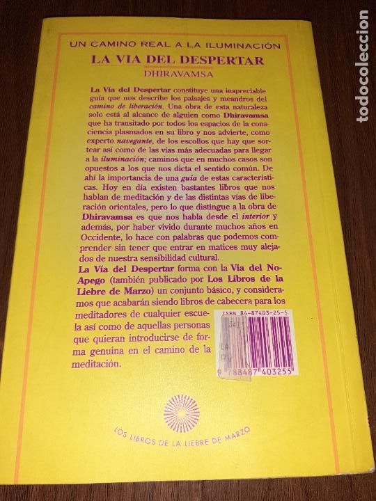 Libros: LA VIA DEL DESPERTAR � BUDISMO - DHIRAVAMSA - Foto 2