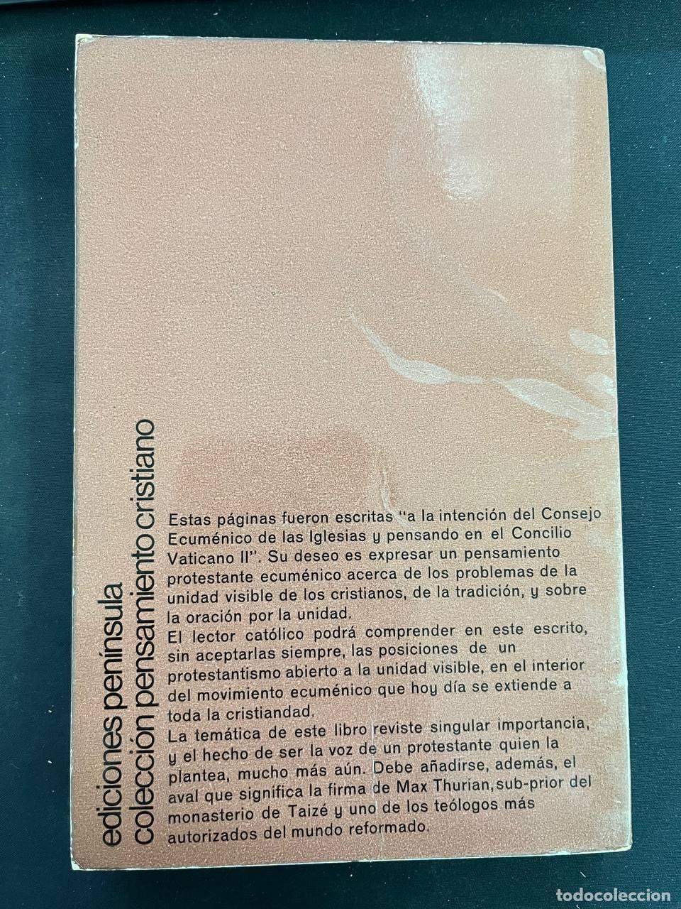 Libros: La unidad visible de los Cristianos y la Tradici&oacute;n - Max Thurian - Foto 2