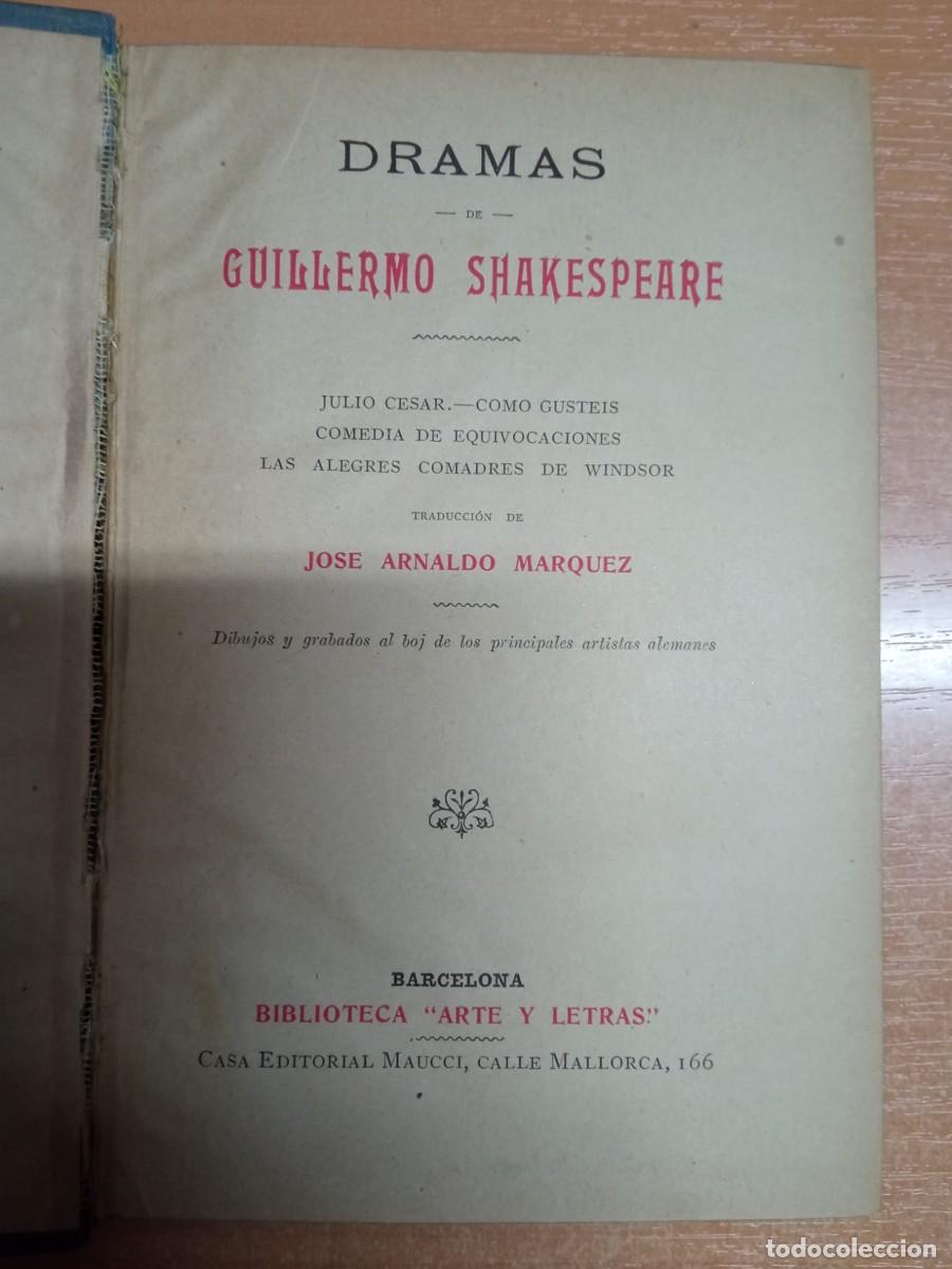 Libros: DRAMAS DE GUILLERMO SHAKESPEARE - GUILLERMO SHAKESPEARE - Foto 8