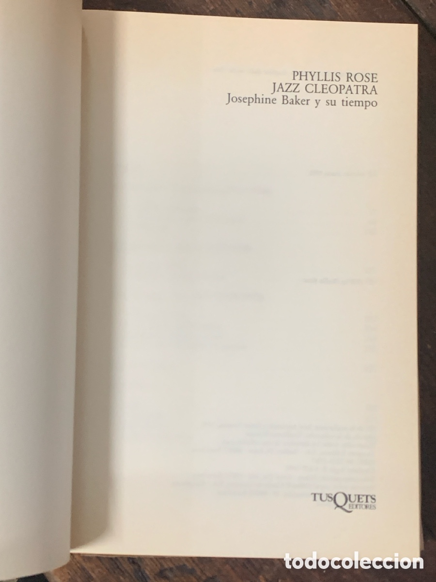 Libros: Jazz Cleopatra, Phyllis Rose - TUSQUETS 1991 - Foto 2