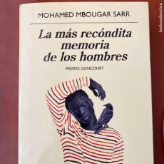 Libros: LA MÁS RECÓNDITA MEMORIA DE LOS HOMBRES