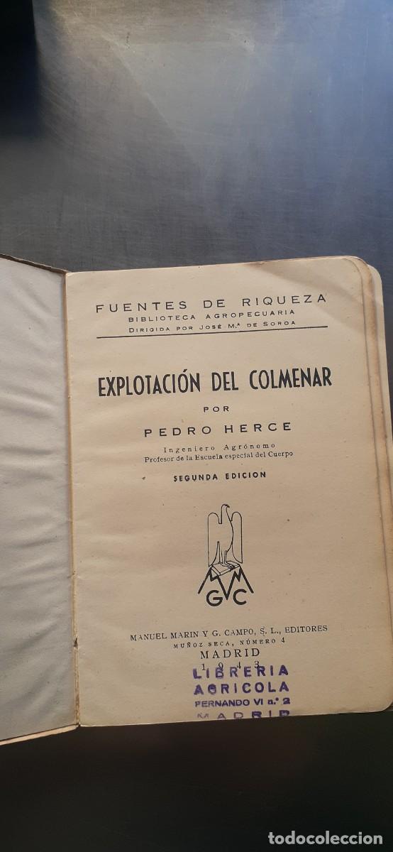 Libros: HERCE, PEDRO. - Explotaci&oacute;n del colmenar. - Foto 2