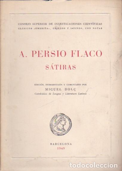 Libros: Satiras - PERSIO FLACO,A. - Foto 1