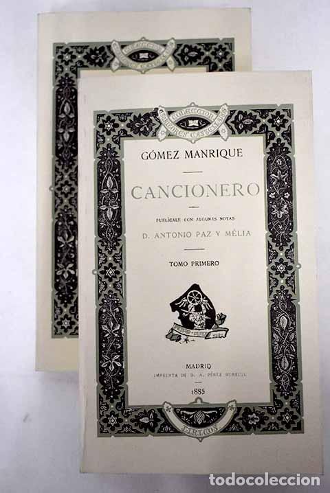 Libros: Cancionero.- Manrique, G&oacute;mez - Foto 1