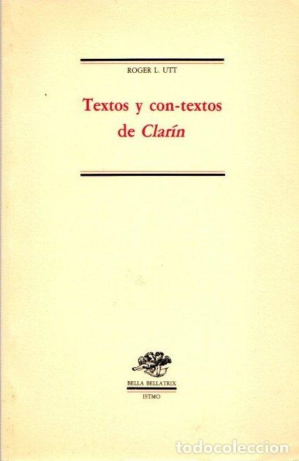 Libros: Textos y con-textos de Clar&iacute;n - Utt, Roger - Foto 1