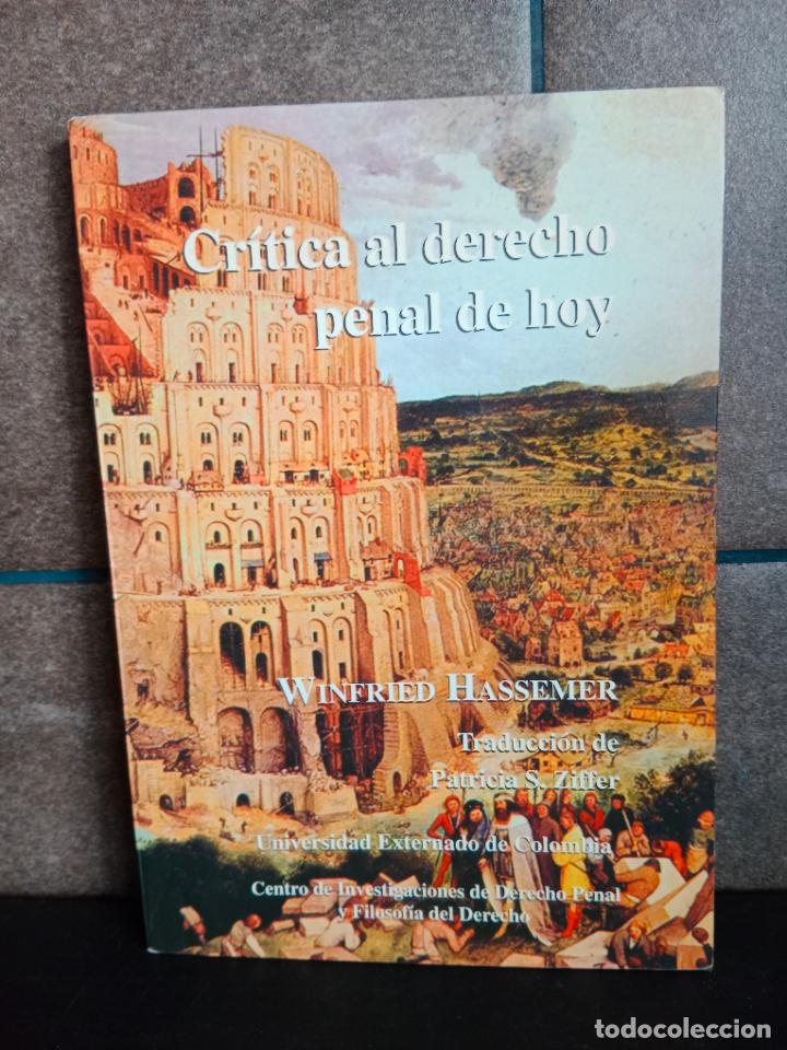 Libros: Cr&iacute;tica al Derecho Penal de Hoy. Winfried Hassemer.