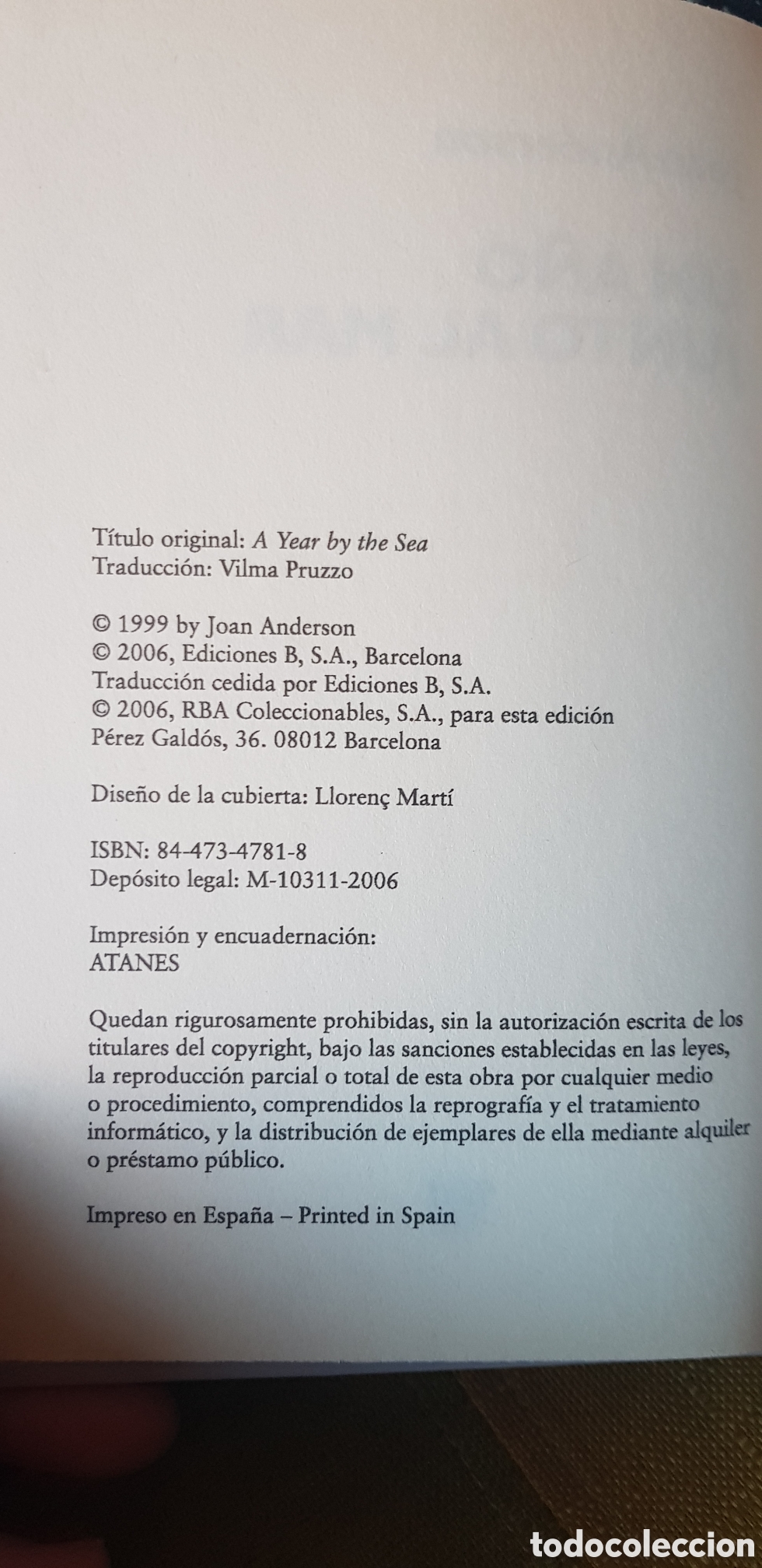 Libros: Libro UN A&Ntilde;O JUNTO AL MAR (Z1) - Foto 5