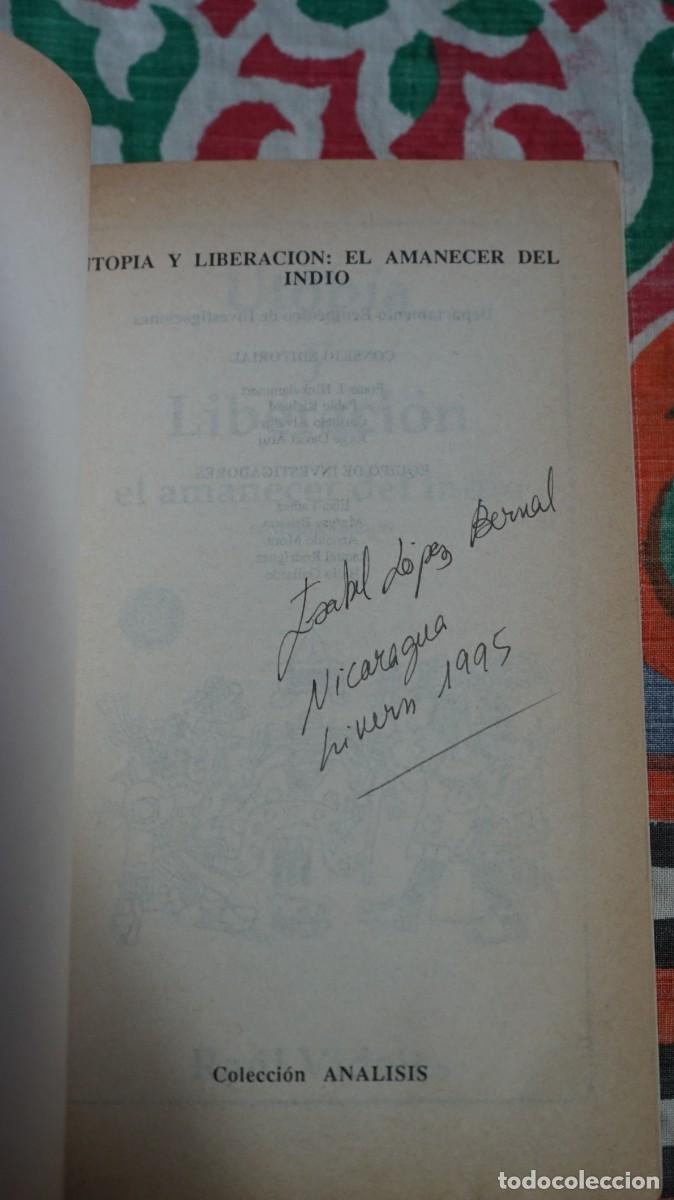 Libros: UTOPIA Y LIBERACION EL AMANECER DEL INDIO. VIDALES, RAUL - Foto 2