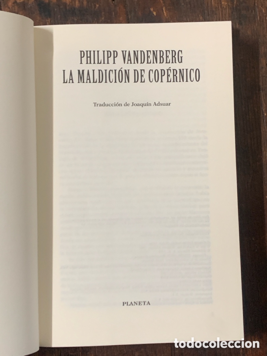 Libros: La Maldici&oacute;n De Cop&eacute;rnico, Philipp Vandenberg - PLANETA 1998 - Foto 3