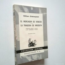 Libros: EL MERCADER DE VENECIA Y LA TRAGEDIA DE MACBETH - WILLIAM SHAKESPEARE