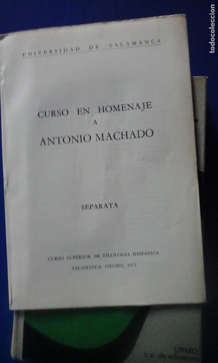 Libros: ANTONIO MACHADO Y LA CIUDAD MEDIEVAL. Separata del Curso de Filolog&iacute;a Hisp&aacute;nica (Salamanca, 1975) -