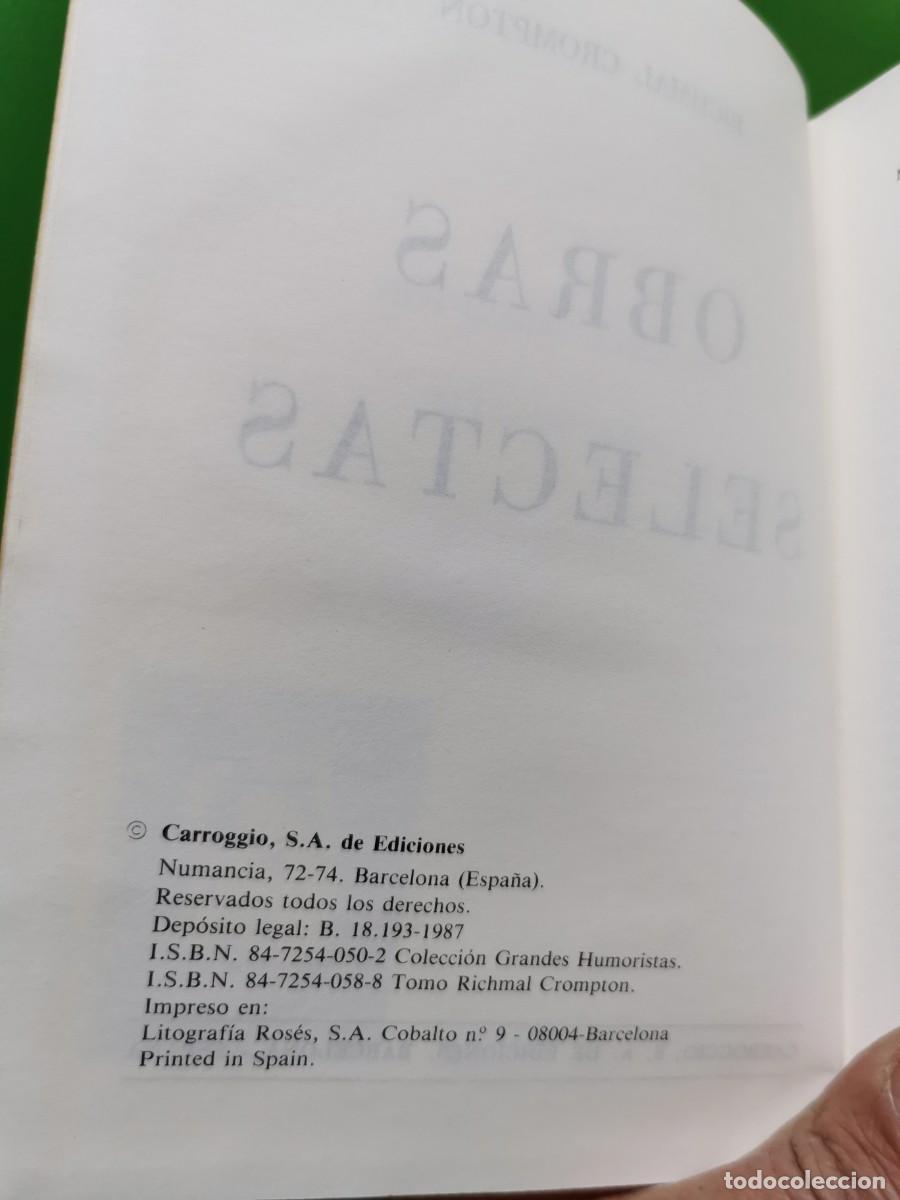 Libros: OBRAS SELECTAS DE RICHMAL CROMPTON EDITORIAL CARROGGIO - Foto 3