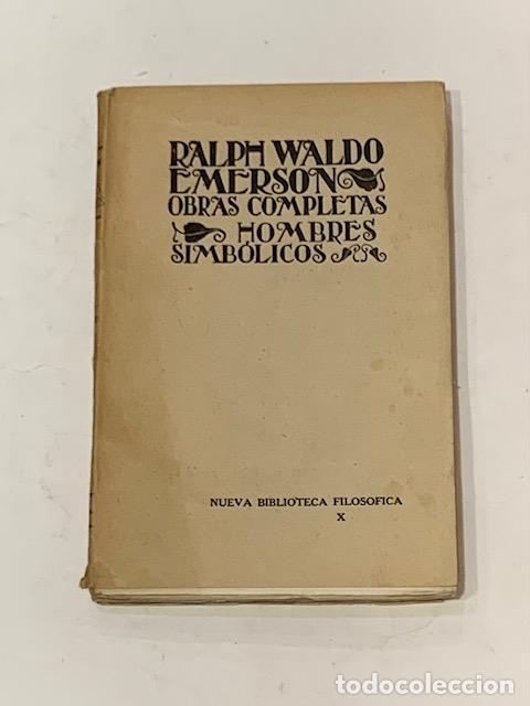 Libros: WALDO EMERSON, Ralph. - Hombres simb&oacute;licos. - Foto 1