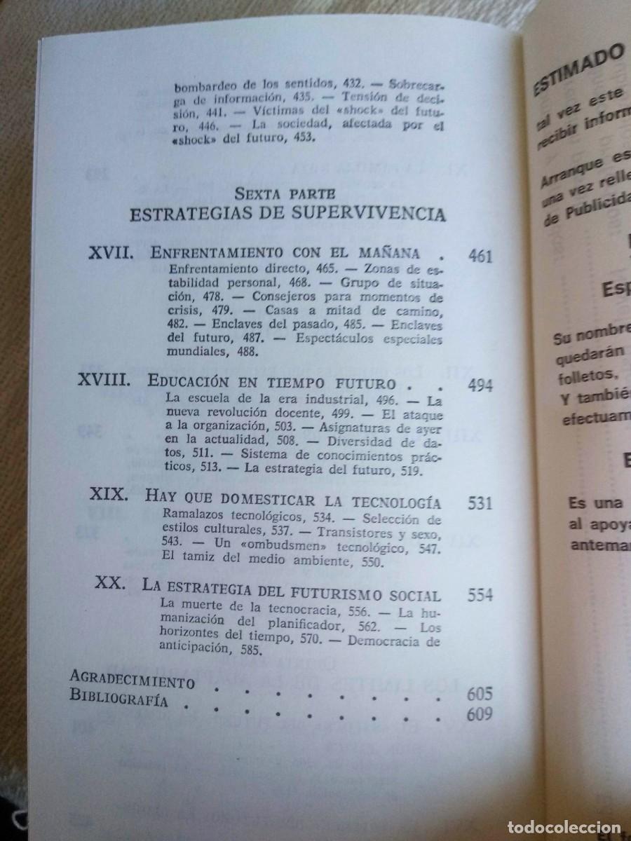 Libros: El shock del futuro.- Toffler, Alvin - Foto 7