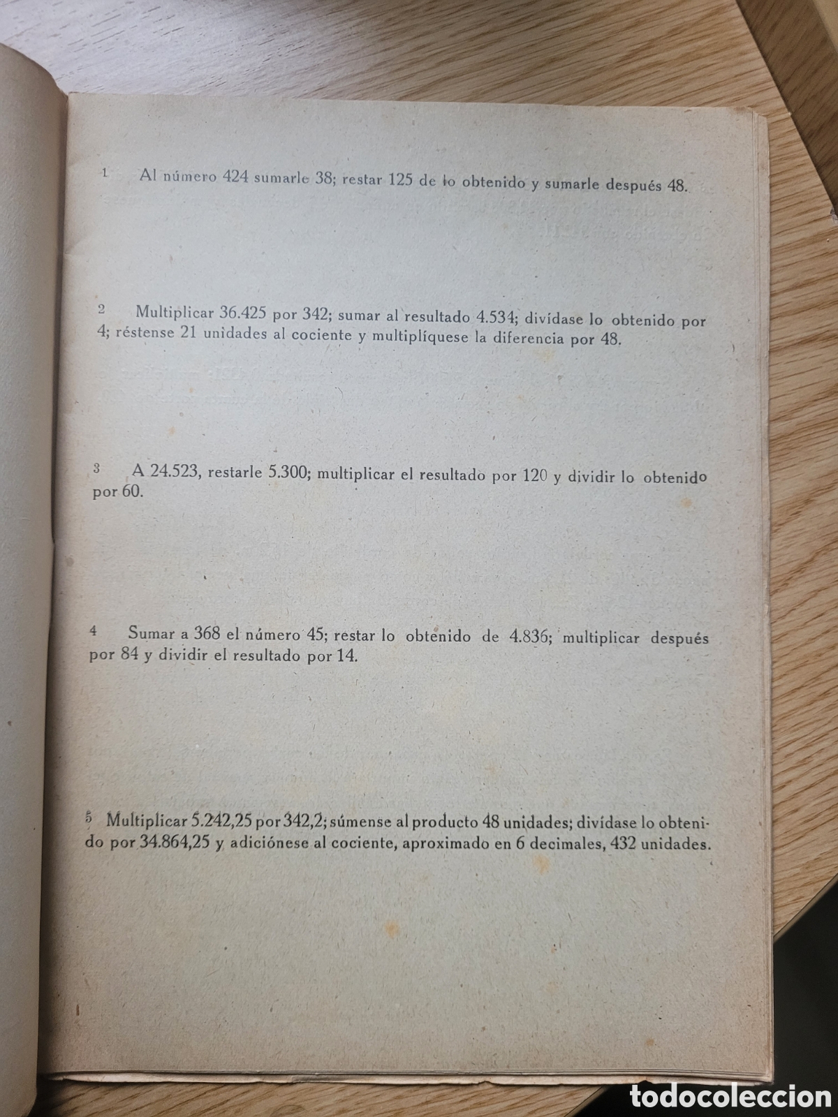 Libros: Antiguo libro de problemas de aritm&eacute;tica - Foto 2