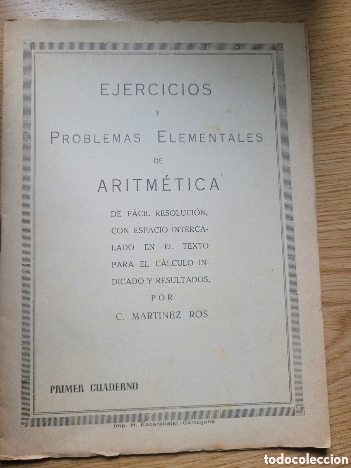 Libros: Antiguo libro de problemas de aritm&eacute;tica - Foto 1