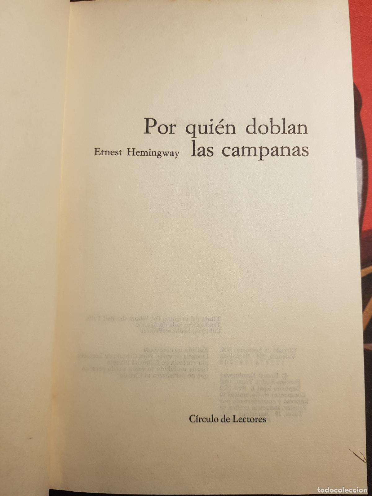 Libros: Por qui&eacute;n doblan las campanas - Ernest Hemingway - Foto 2