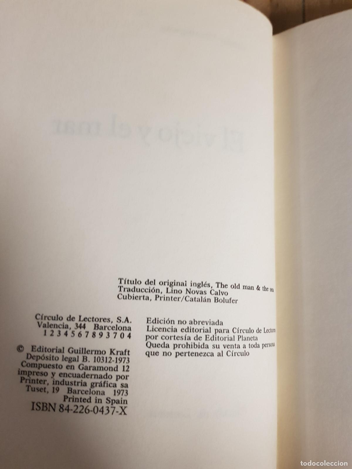 Libros: El viejo y el mar - Ernest Hemingway - Foto 3