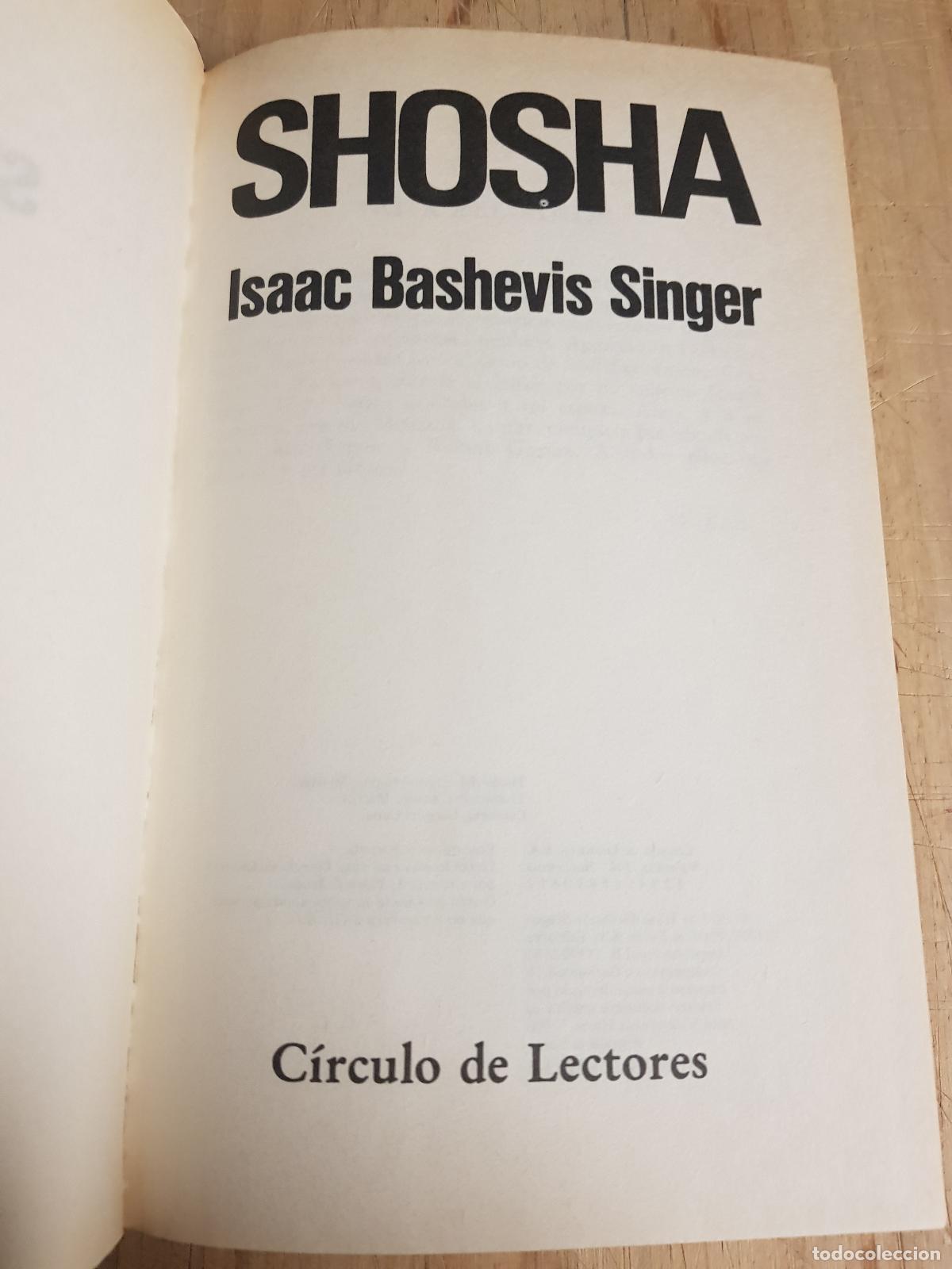 Libros: Shosha - Isaac Bashevis Singer - Foto 2