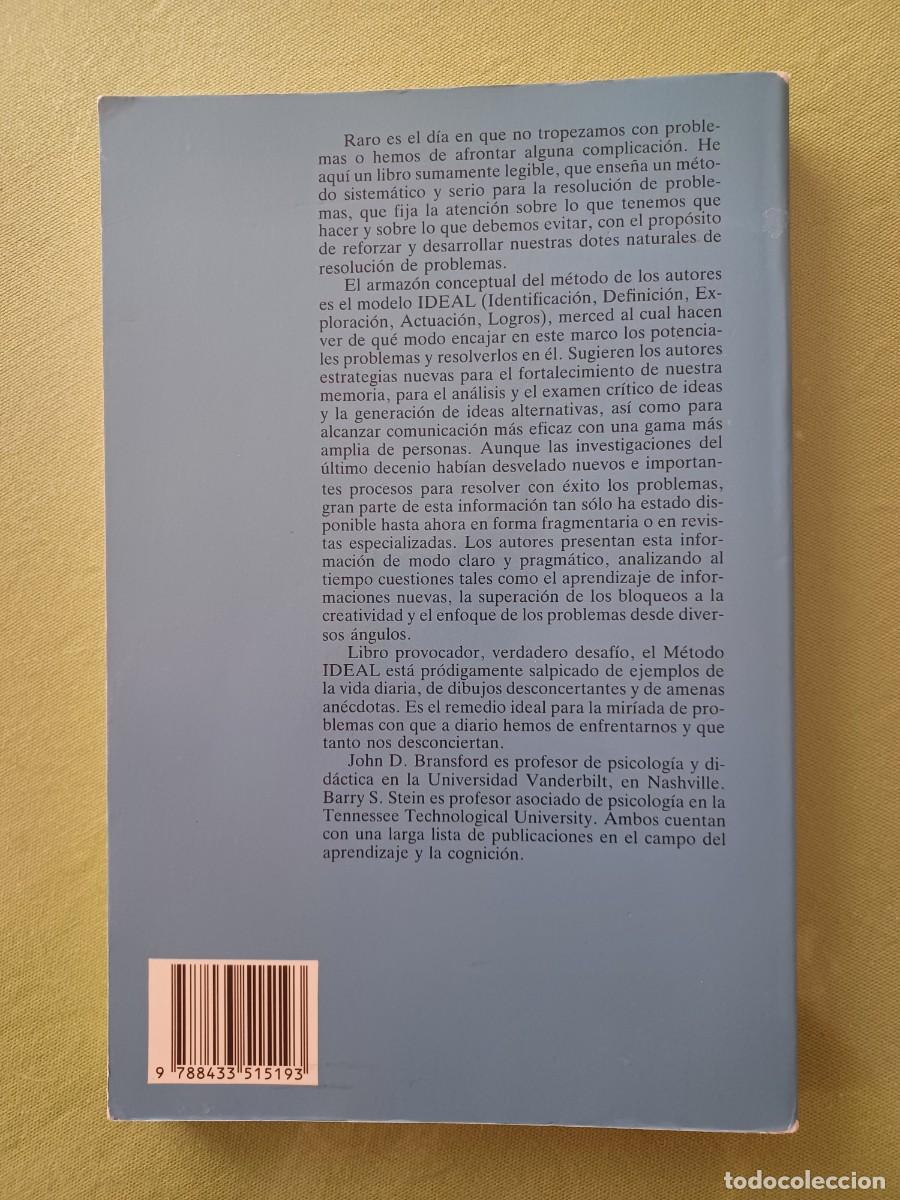 Libros: SOLUCI&Oacute;N IDEAL DE PROBLEMAS (JOHN D. BRANSFORD / BARRY S. STEIN) - Foto 2