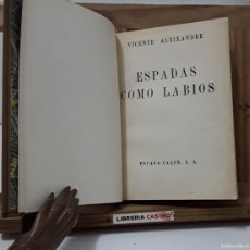 Libros: ESPADAS COMO LABIOS - VICENTE ALEIXANDRE.
