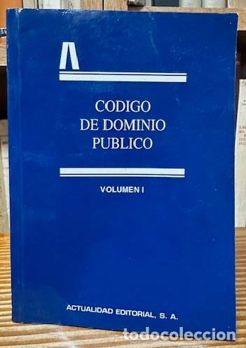 Libros: CODIGO DE DOMINIO PUBLICO. Volumen I - Foto 1