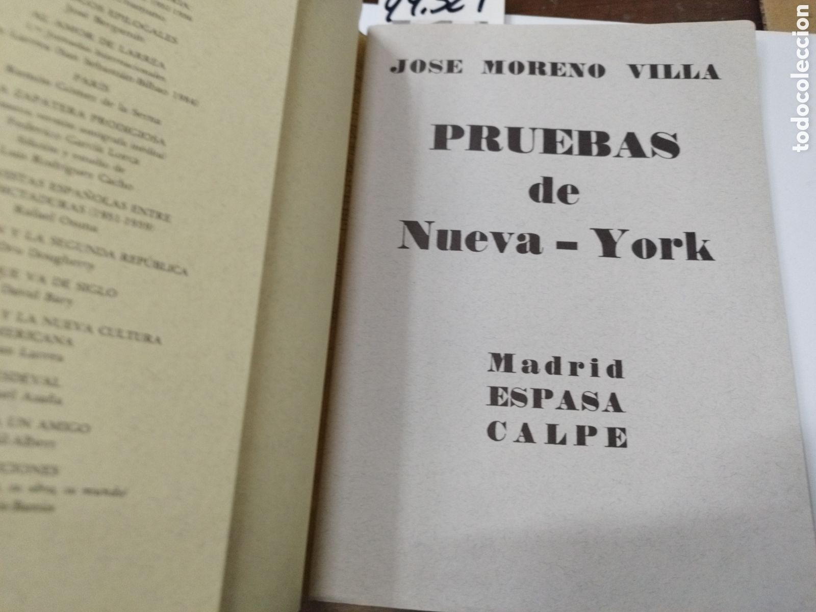 Libros: PRUEBAS DE NUEVA YORK - MORENO VILLA,Jos&eacute; - Foto 4