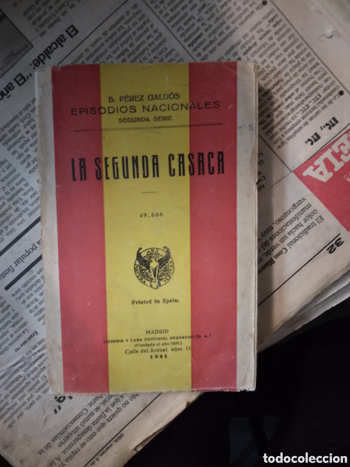 Libros: Perez Galdos, La segunda casaca, 1941 - Foto 1