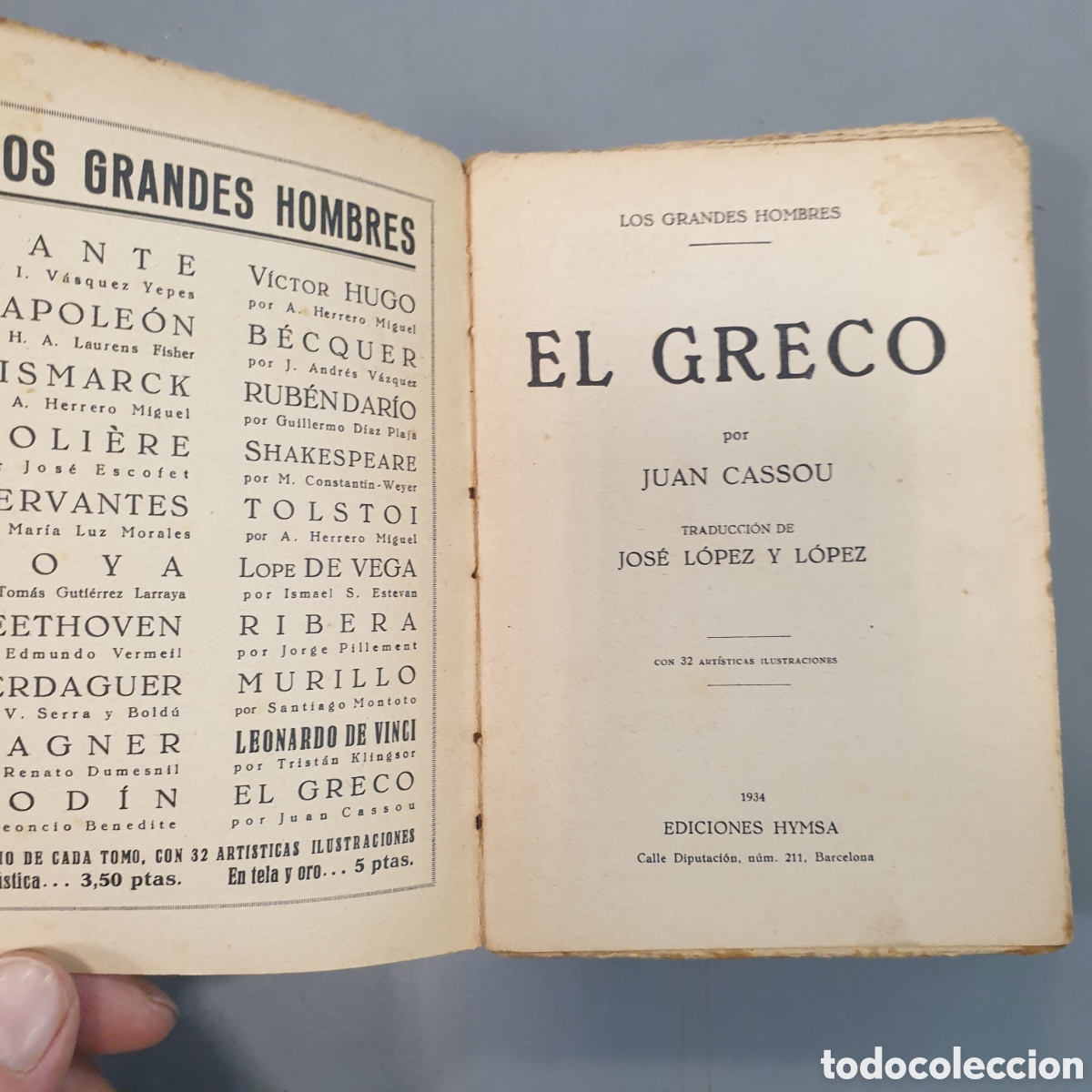 Libros: EL GRECO por JUAN CASSOU PRIMERA EDICI&Oacute;N - Foto 2