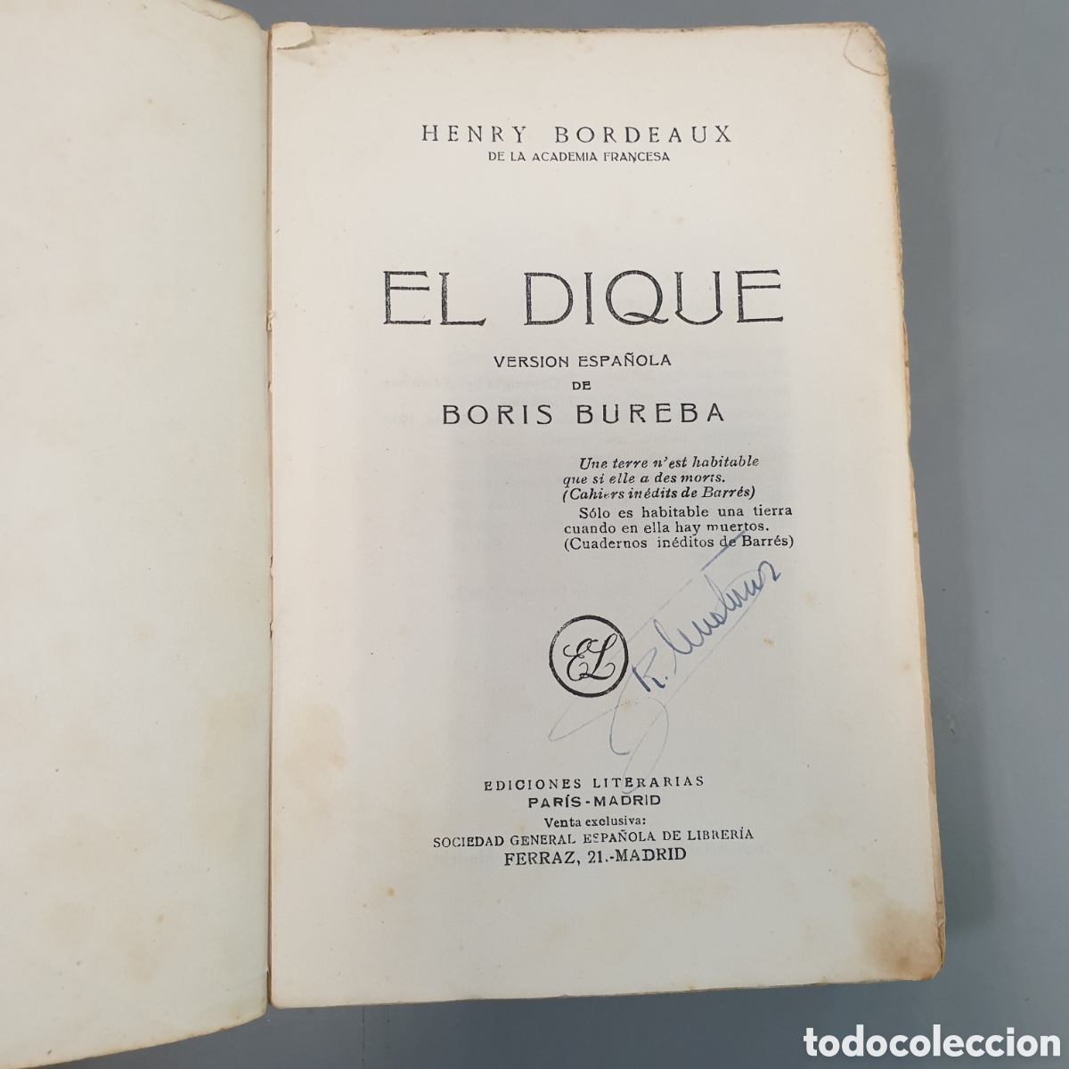 Libros: EL DIQUE BORIS BUREBA - Foto 1