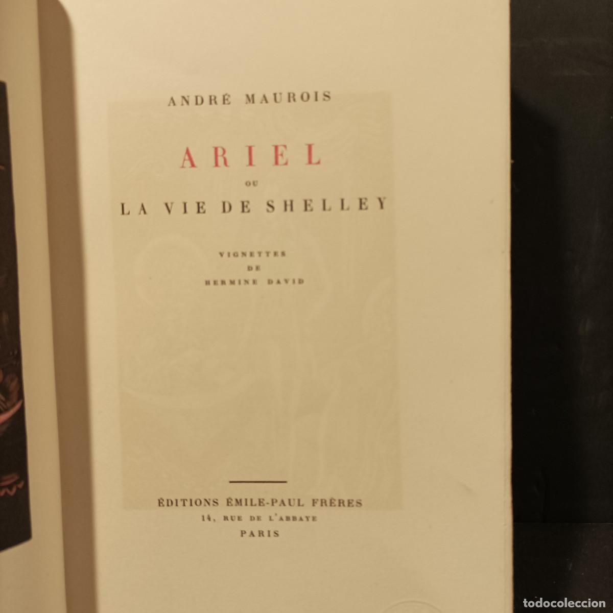 Libros: MAUROIS, Andr&eacute;.- - Ariel ou la vie de Shelley. - Foto 1