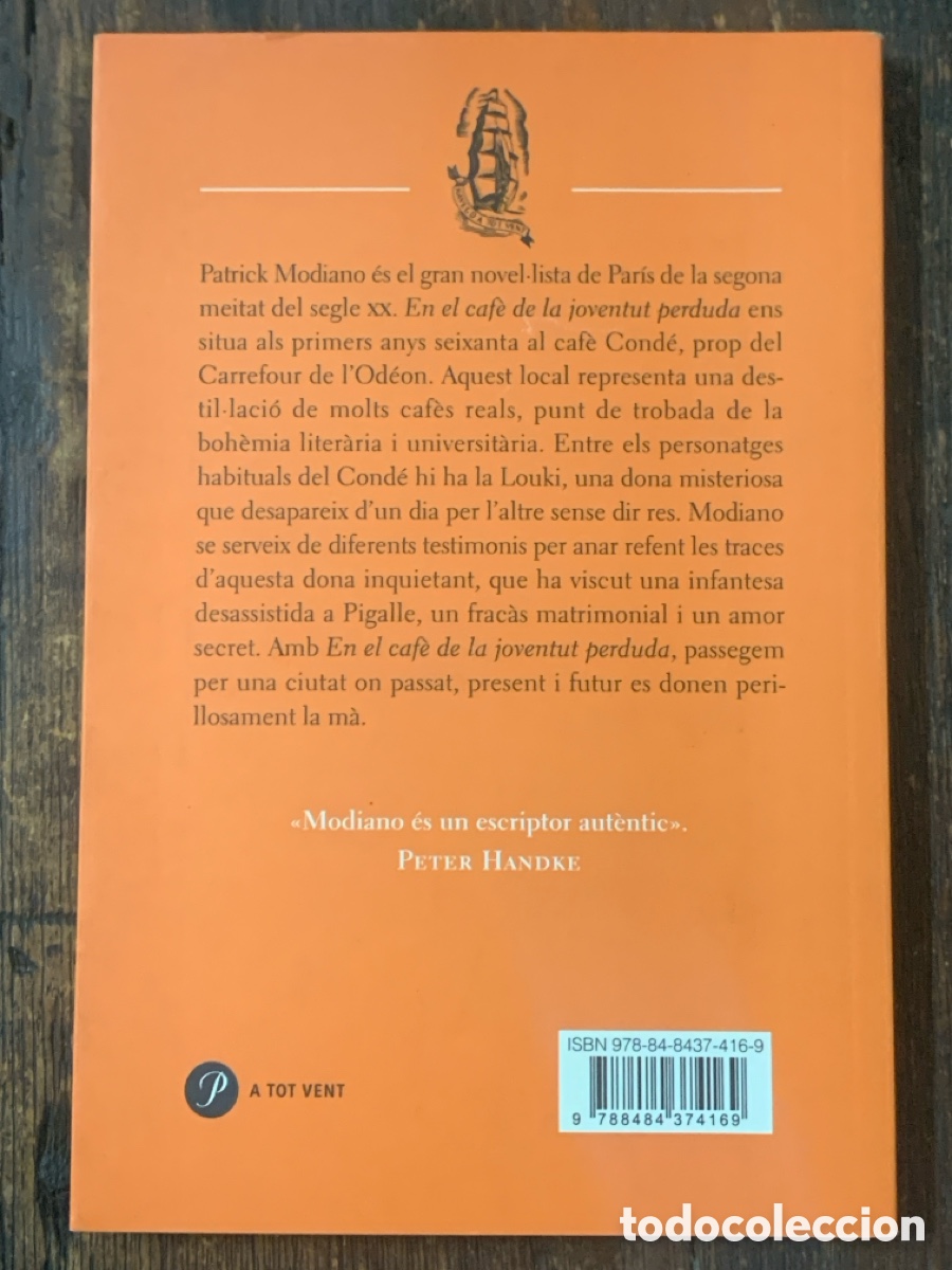 Libros: En El Caf&egrave; De La Joventut Perduda, Patrick Modiano - GALLIMARD 2008 - Foto 3