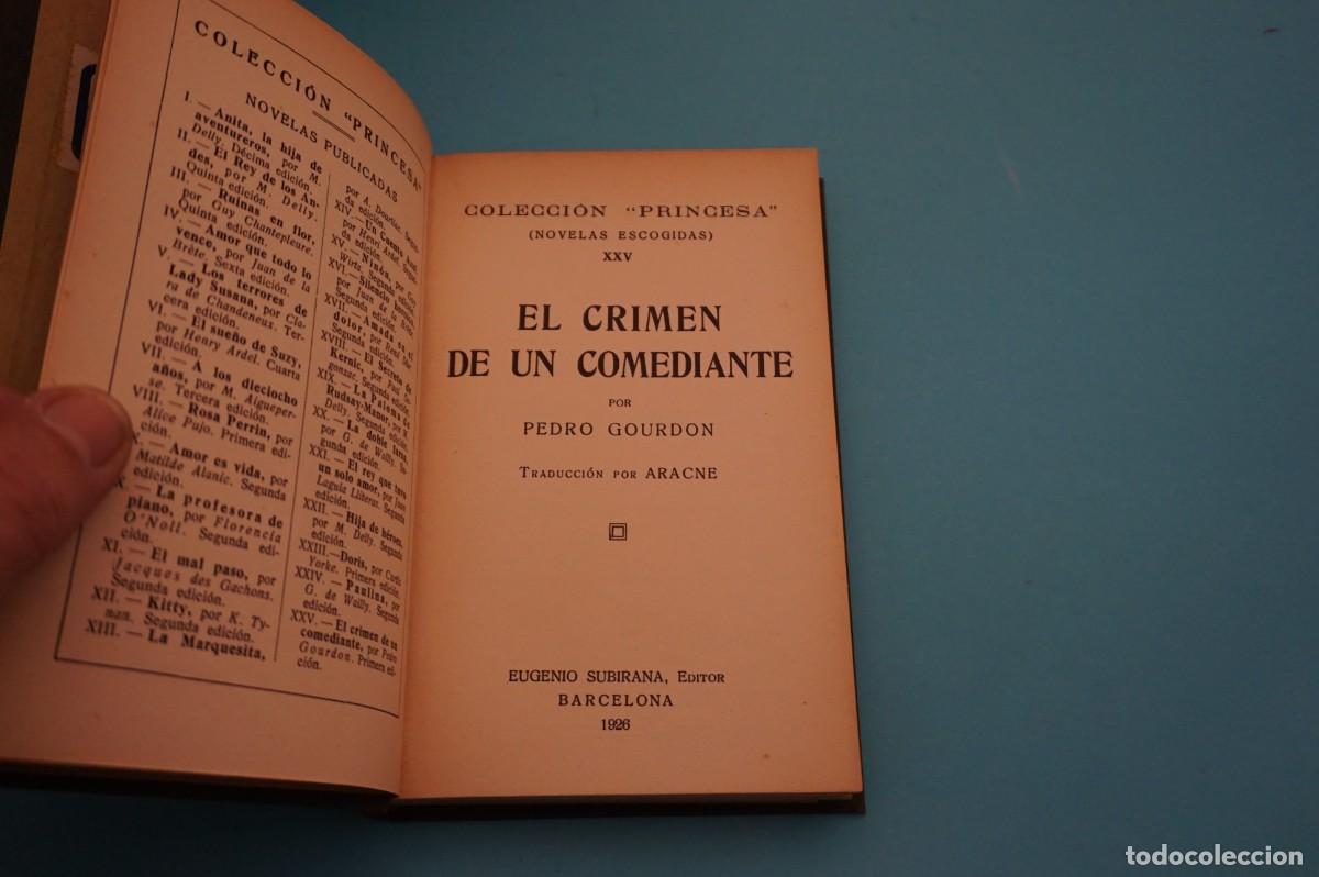 books: M1A - EL CRIMEN DE UN COMEDIANTE - PEDRO GOURON / EUGENIO SUBIRANA EDITOR 1926