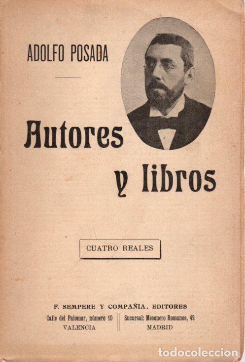 Libros: Autores y libros - Posada, Adolfo - Foto 1
