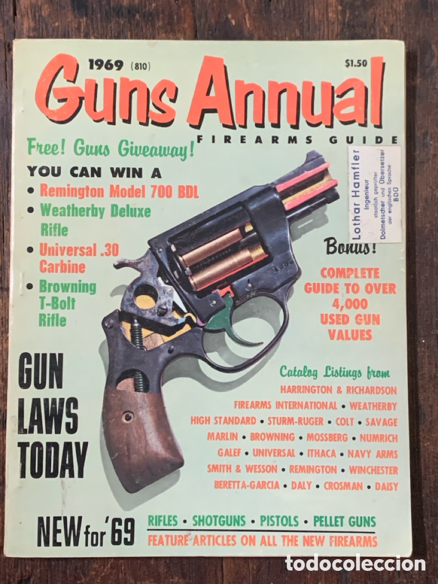 Libros: Guns Annual. Firearms Guide - USA 1969 (En Ingl&eacute;s) - Foto 1