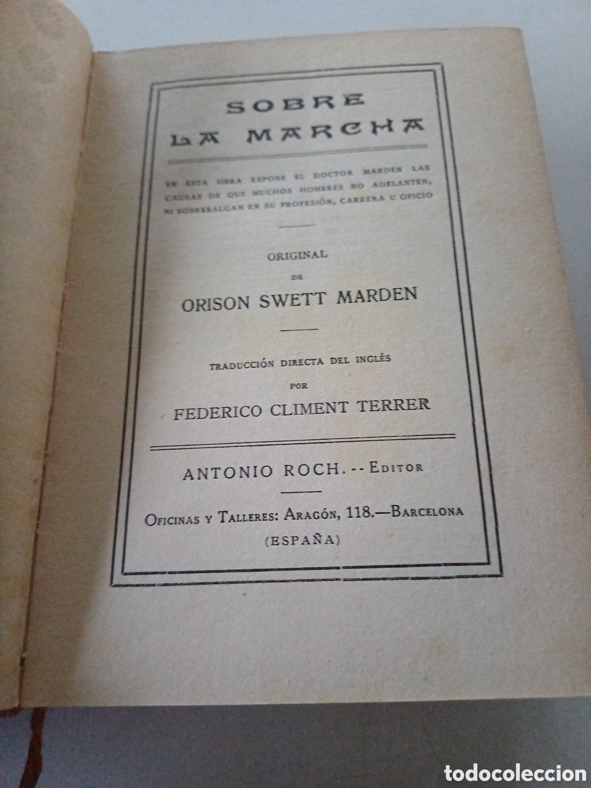Libros: Sobre la marcha Orison Swett Marden sin fecha - Foto 5