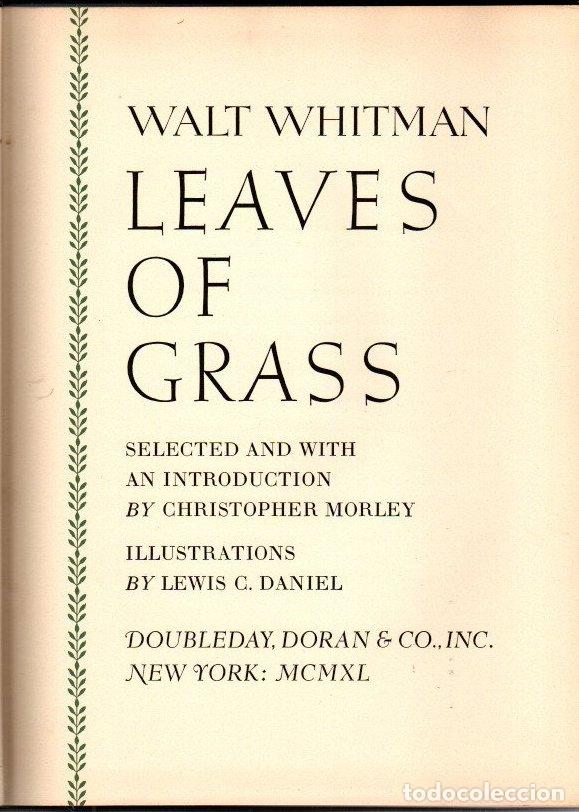 Libros: Leaves of grass - Whitman, Walt - Foto 1