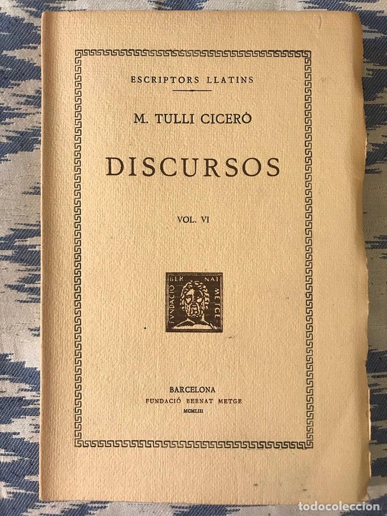 Libros: Discursos. Vol. VI - M. Tulli Cicer&oacute; - Foto 1