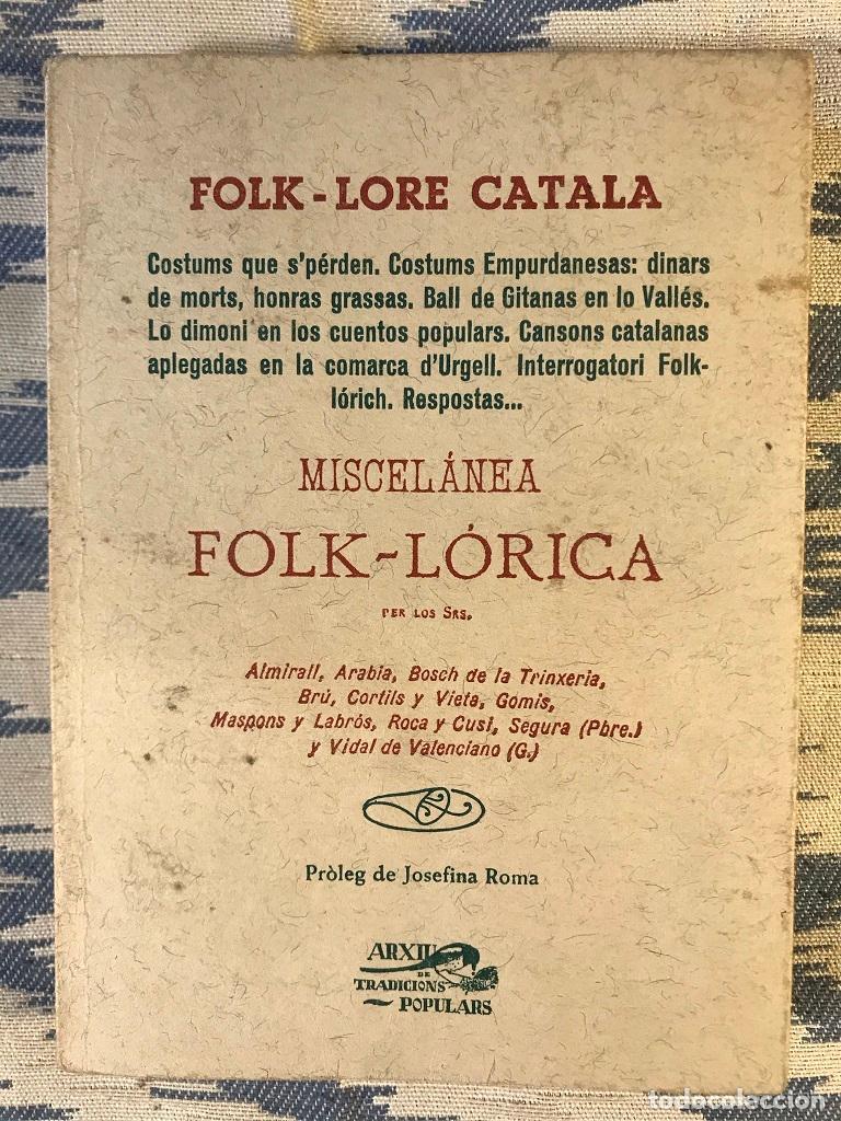 Libros: Miscel&aacute;nea Folk-L&oacute;rica. Folk-Lore Catal&agrave; - Autors Diversos - Foto 1