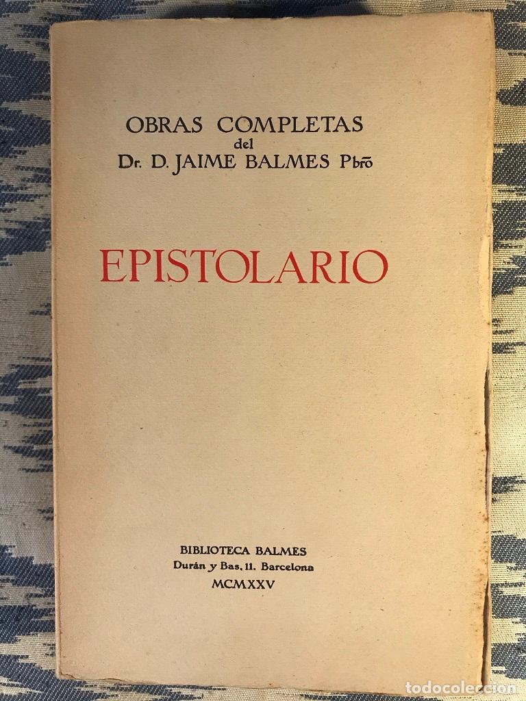 Libros: Epistolario - Jaime Balmes - Foto 1