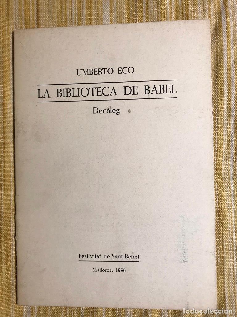Libros: La biblioteca de Babel. Dec&agrave;leg - Umberto Eco - Foto 1