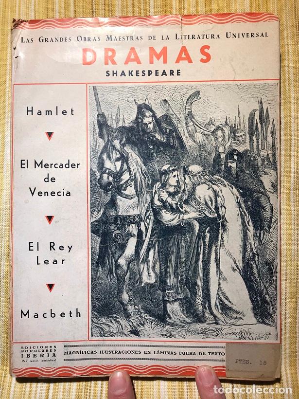 Libros: Dramas. Hamlet / El mercader de Venecia / El rey Lear / Macbeth - Shakespeare - Foto 1
