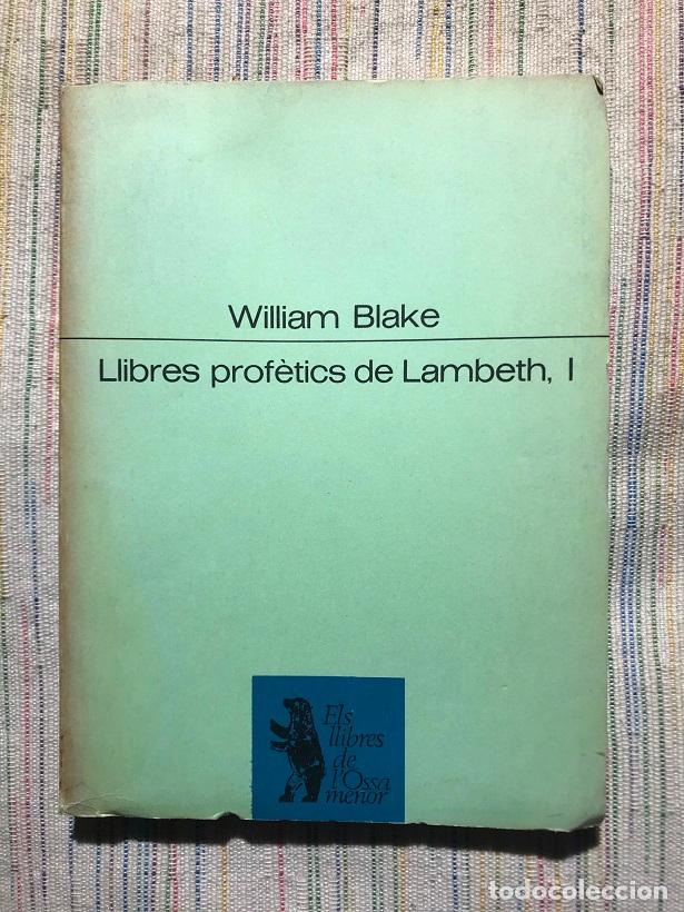Libros: Llibres prof&egrave;tics de Lambeth, I. Profecies pol&iacute;tiques - William Blake - Foto 1