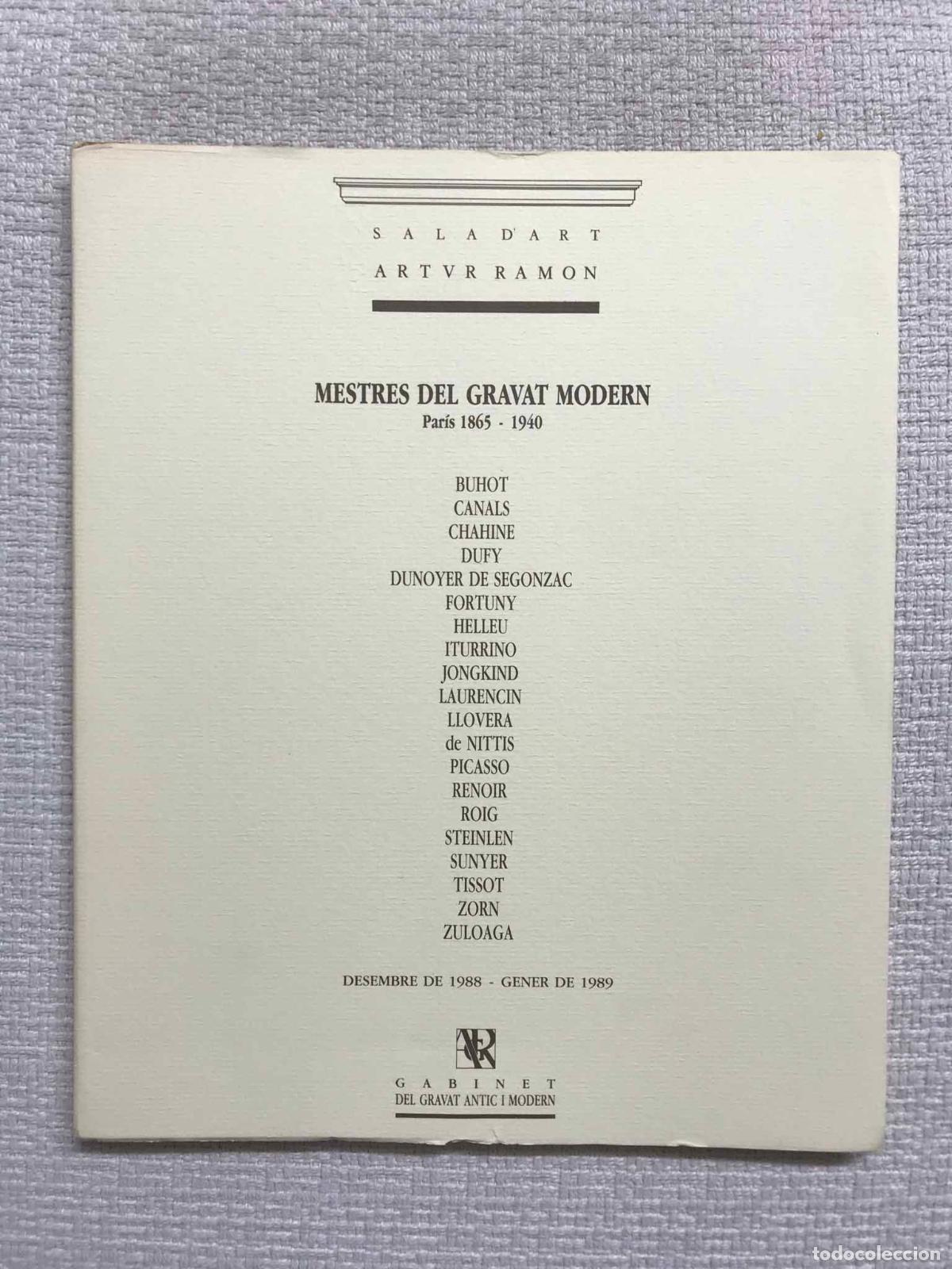 Libros: Mestres del gravat modern. Par&iacute;s 1965 - 1940 - Foto 1
