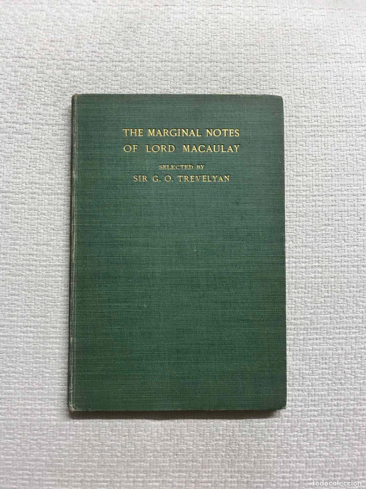 Libros: Marginal Notes - Lord Macaulay - Foto 1