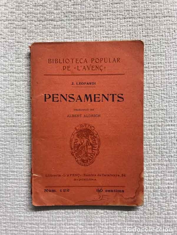 Libros: Pensaments - J. Leopardi - Foto 1
