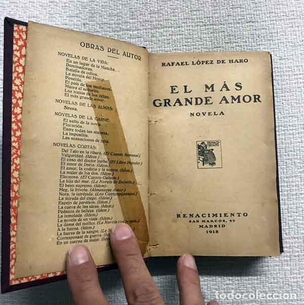 Libros: El m&aacute;s grande amor - Rafael L&oacute;pez de Haro - Foto 2