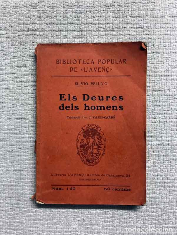 Libros: Els deures dels homens - Silvio Pellico - Foto 1