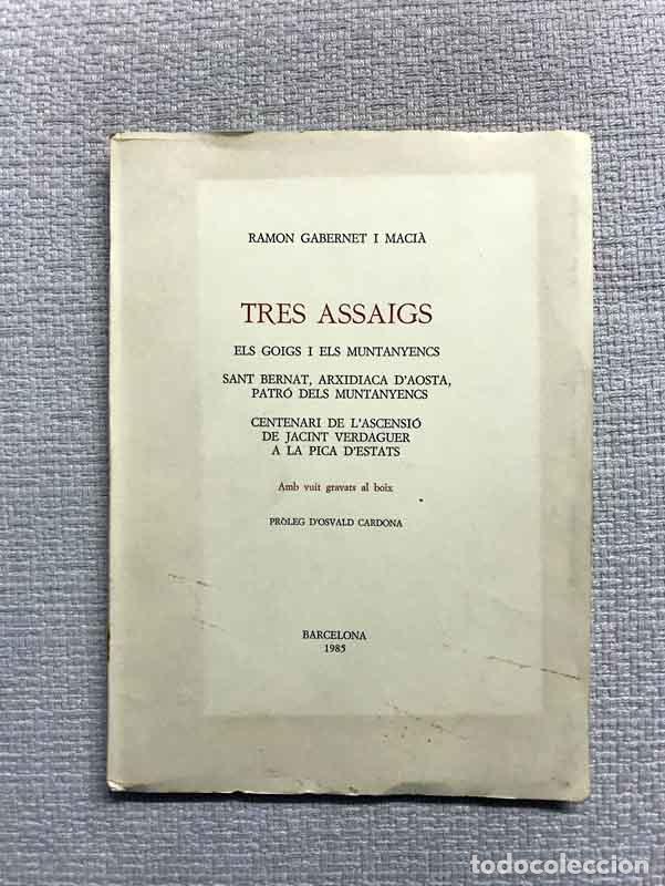 Libros: Tres assaigs - Ramon Gabernet i Maci&agrave; - Foto 1